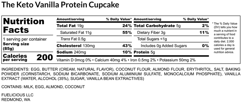 KETO Vanilla Protein Cupcakes