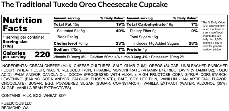 Tuxedo Oreo Cheesecake Cupcakes